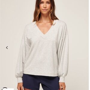 TEAL Travis Mathew Cloud Terry Vneck Top